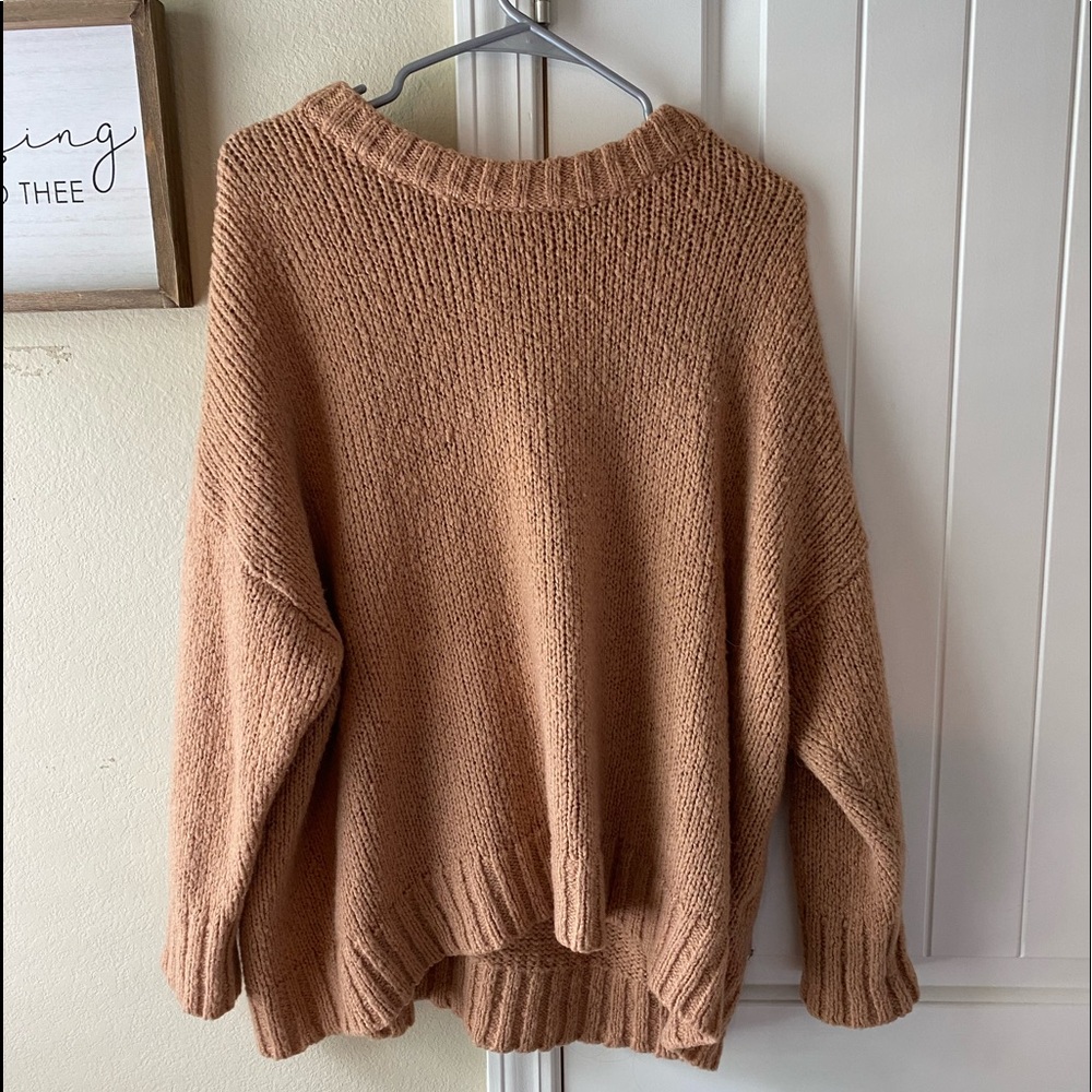 light pink/tan aerie oversized sweater